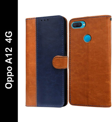 Casotec Flip Cover for Oppo A12(Blue, Pack of: 1)