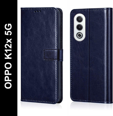 Cockcrow Flip Cover for OPPO K12x 5G(Blue, Shock Proof, Pack of: 1)