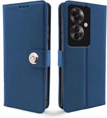 Pikkme Flip Cover for OPPO F25 Pro 5G(Blue, Cases with Holder, Pack of: 1)