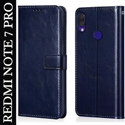 FASHIFY Flip Cover for Xiaomi Mi Redmi Note 7 Pro(Blue, Cases with Holder, Pack of: 1)