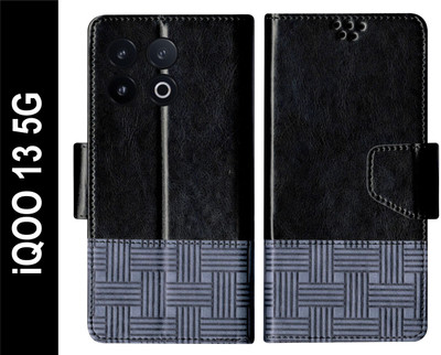 PUFFCASE Flip Cover for iQOO 13 5G Back Cover Case with Magnatic Closure(Black, Shock Proof, Pack of: 1)