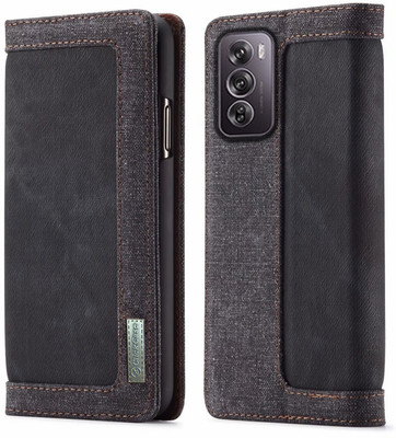 Clickcase Flip Cover for OPPO Reno 12 Pro 5G(Black, Dual Protection)