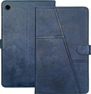 fonfox Flip Cover for SAMSUNG GALAXY A9 PLUS TAB | 3 POCKETS | DUAL PROTECTION | PREMIUM QUALITY MATERIAL |(Blue, Dual Protection, Pack of: 1)