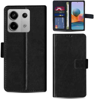 Kalua Mall Flip Cover for Redmi Note 13 5G pouch cover | Redmi Note 13 5G pouch cover | Black(Black, Magnetic Case, Pack of: 1)