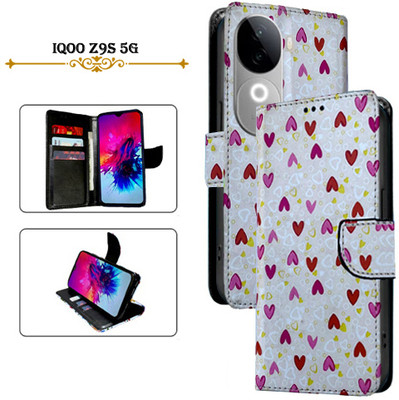 Cutemart Flip Cover for iQOO Z9s 5G(White, Pack of: 1)