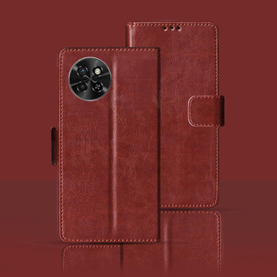 Kalua Mall Flip Cover for Itel S23(Maroon, Magnetic Case, Pack of: 1)