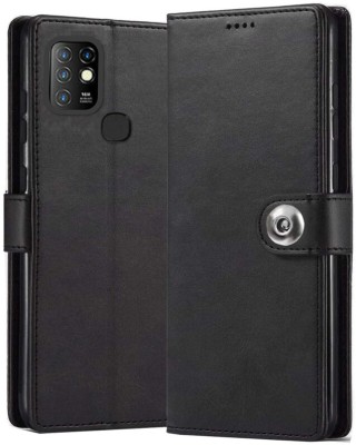 UsetoKrt Flip Cover for Infinix Hot 10(Black, Dual Protection, Pack of: 1)