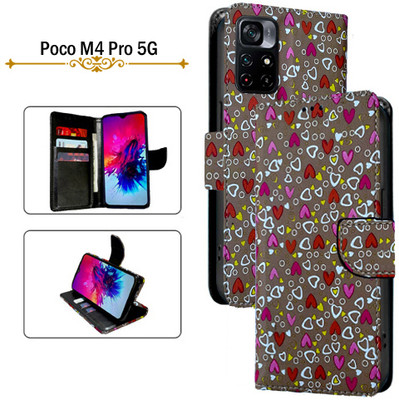 PARGO Flip Cover for Poco M4 Pro 5G(Brown, Pack of: 1)