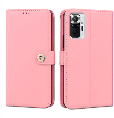 Unirock Flip Cover for Redmi Note 10 Pro Max(Pink, Dual Protection, Pack of: 1)