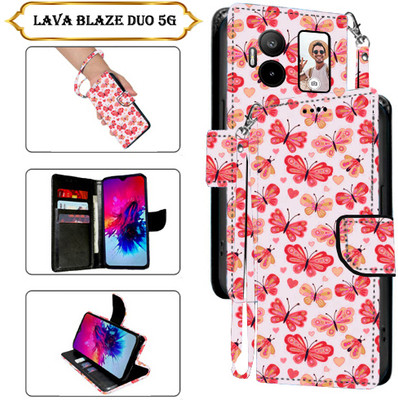 PARGO Flip Cover for Lava Blaze Duo 5G(Red, Pack of: 1)