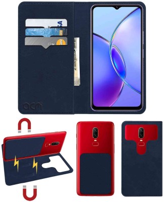 ACM Flip Cover for Vivo Y17s(Blue, Cases with Holder, Pack of: 1)