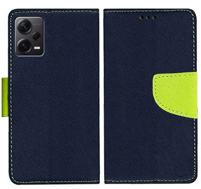 Krumholz Flip Cover for Redmi Note 12 Pro+ 5G, Redmi Note 12 Pro Plus 5G(Blue, Dual Protection, Pack of: 1)