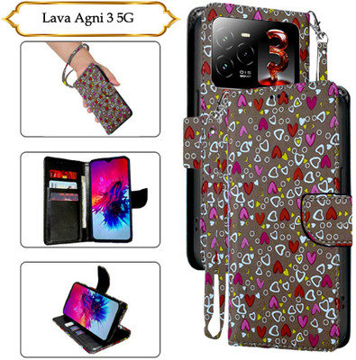 PARGO Flip Cover for Lava Agni 3 5G(Brown, Pack of: 1)