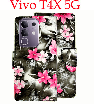 Shanno Enterprises Flip Cover for Vivo T4x 5G(Black, Pack of: 1)