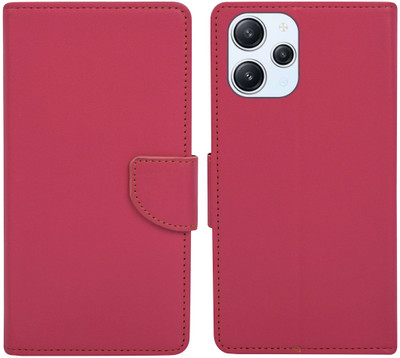 Spicesun Flip Cover for Redmi 12 / Redmi 12 4G / Redmi 12 5G / POCO M6 Pro 5G(Pink, Shock Proof, Pack of: 1)