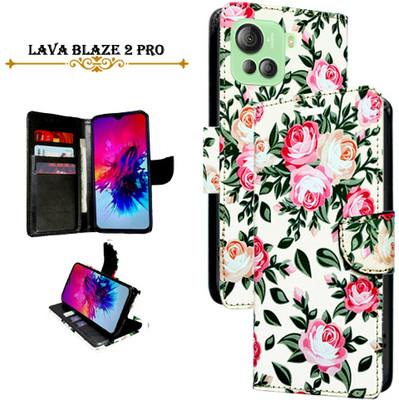 Cutemart Flip Cover for Lava Blaze 2 Pro(White, Pack of: 1)