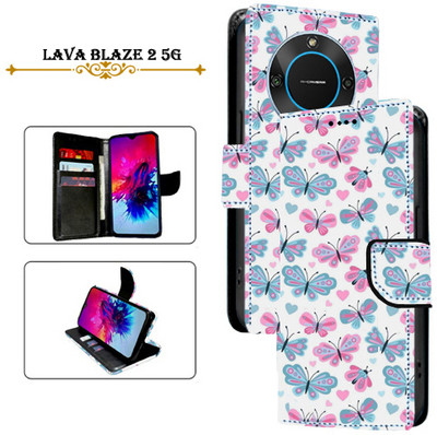 PARGO Flip Cover for Lava Blaze 2 5G(White, Pack of: 1)