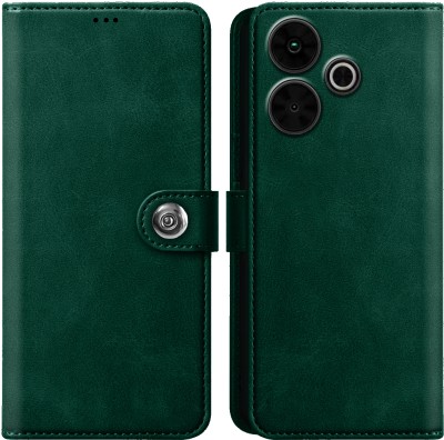 PikTrue Flip Cover for Poco M6 Plus 5G(Green, Dual Protection, Pack of: 1)