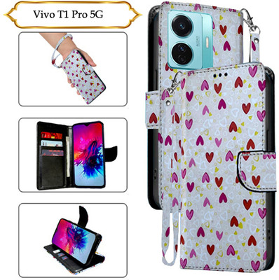 PARGO Flip Cover for Vivo T1 Pro 5G(White, Pack of: 1)