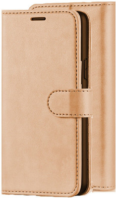 Perkie Flip Cover for Redmi Note 13 Pro+ Plus 5G(Gold, Dual Protection)