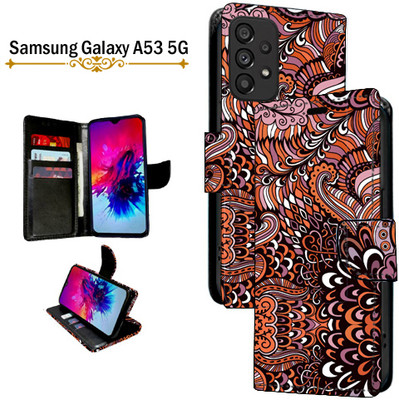 Asmart Flip Cover for Samsung Galaxy A53 5G(Brown, Pack of: 1)