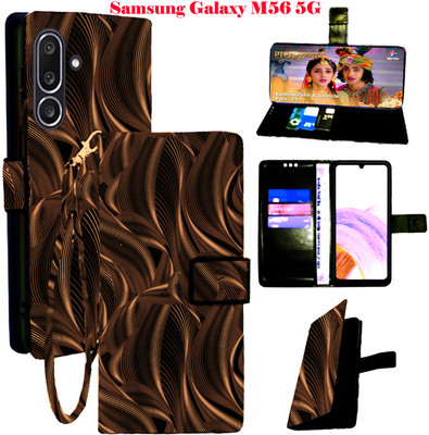 Toklot Flip Cover for Samsung Galaxy M56 5G(Brown, Pack of: 1)