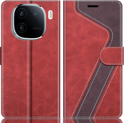 CYOR Flip Cover for IQOO 12 5G(Red, Brown, Dual Protection, Pack of: 1)