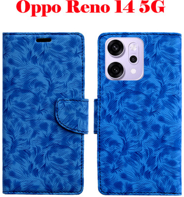 Vacko Flip Cover for Oppo Reno 14 5G(Blue, Pack of: 1)