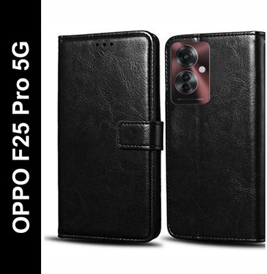 Wynhard Flip Cover for OPPO F25 Pro 5G(Black, Grip Case, Pack of: 1)