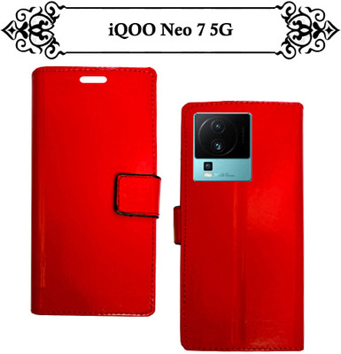 Asmart Flip Cover for iQOO Neo 7 5G(Red, Pack of: 1)