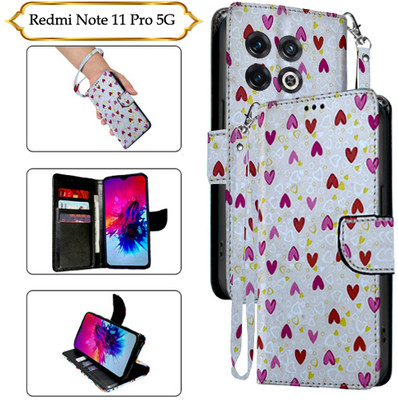 Cutemart Flip Cover for Redmi Note 11 Pro 5G(White, Pack of: 1)