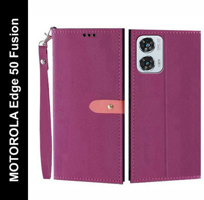 Turncoat Flip Cover for MOTOROLA Edge 50 Fusion, MOTOROLA G96 5G(Pink, Grip Case, Pack of: 1)