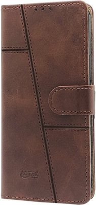 NIMMIKA ENTERPRISES Flip Cover for Realme P3 Ultra 5G(Premium leather material | 360-degree protection | Kickstand Feature)(Brown, Dual Protection, Pack of: 1)