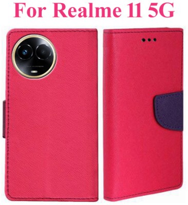 Krumholz Flip Cover for Realme 11 5G, Realme C67 5G(Pink, Dual Protection, Pack of: 1)