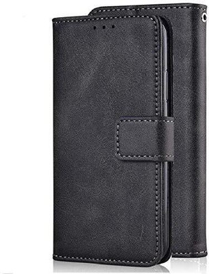 Perkie Flip Cover for OPPO Reno 12 Pro 5G(Black, Dual Protection)