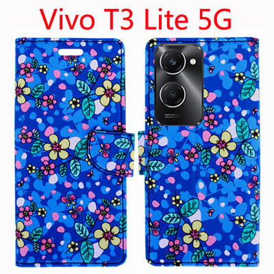 Toklot Flip Cover for Vivo T3 Lite 5G(Blue, Pack of: 1)