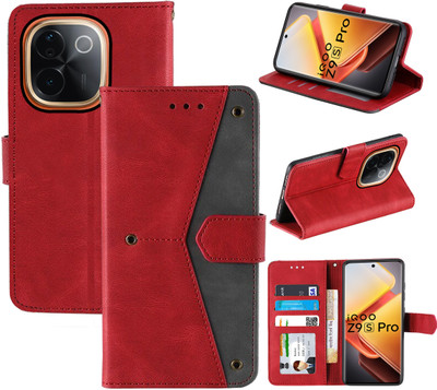 Autofocus Flip Cover for iQOO Z9s Pro 5G(Red, Camera Bump Protector, Pack of: 1)