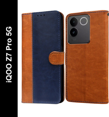 Casotec Flip Cover for iQoo Z7 Pro 5G, Vivo T2 Pro 5G, Vivo S17E 5G(Blue, Pack of: 1)