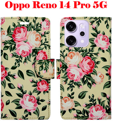 Realgo Flip Cover for Oppo Reno 14 Pro 5G(Yellow, Pack of: 1)