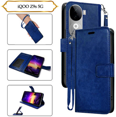 PARGO Flip Cover for iQOO Z9s 5G(Blue, Pack of: 1)