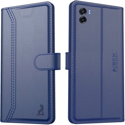 AIBEX Flip Cover for Oppo K10 5G / Realme Narzo 50 5G|Vegan PU Leather |Foldable Stand & Pocket |Magnetic(Blue, Cases with Holder, Pack of: 1)