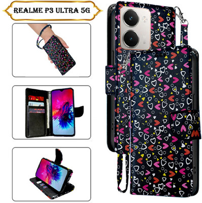 SALGO Flip Cover for Realme P3 Ultra 5G(Black, Pack of: 1)