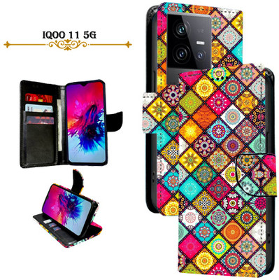 Cutemart Flip Cover for iQOO 11 5G(Orange, Pack of: 1)