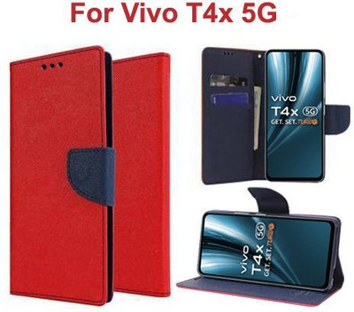 Carnage Flip Cover for vivo T4x 5G, Vivo Y31 Pro 5G(Red, Cases with Holder, Pack of: 1)