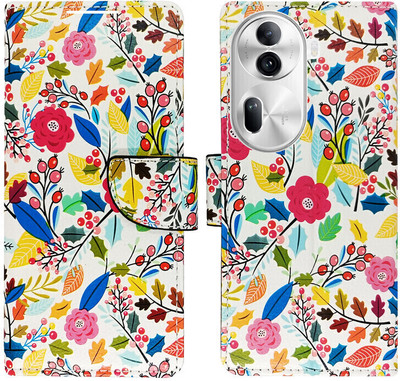 MyFlips Flip Cover for Oppo Reno 11 Pro 5G(White, Magnetic Case, Pack of: 1)