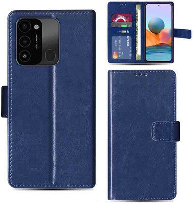 Kalua Mall Flip Cover for Tecno Spark 8C flip cover | Tecno KG5k flip cover | Blue(Blue, Magnetic Case, Pack of: 1)