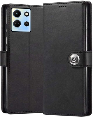 Worth Buy Flip Cover for Infinix Note 30 5G | Leather Case | (Flexible, Shock Proof Back Cover |(Black, Shock Proof, Pack of: 1)