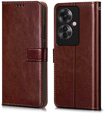 Chaseit Flip Cover for OPPO F25 Pro 5G(Brown, Dual Protection, Pack of: 1)