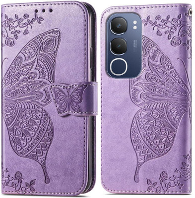 Perkie Flip Cover for vivo Y29 5G(Purple, Dual Protection)