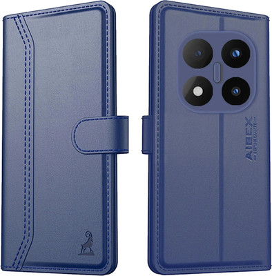 AIBEX Flip Cover for Poco X7 5G / Redmi Note 14 Pro 5G|Premium Leather Finish | Magnetic Closure | Kickstand(Blue, Magnetic Case, Pack of: 1)